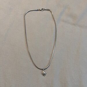 Elegant Napier Silver Necklace with small Pendant